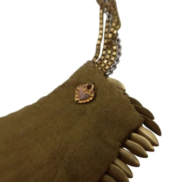 STELLA & DOT Pegasus Bronze Feather Bib Collar Necklace Worn by RBG Kardashian